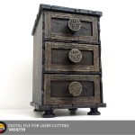 Laser Cut 3-Drawer Chest SVG, CNC Files (Digital Product)
