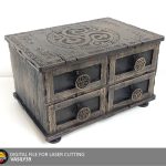 CNC Laser Cut Chest of Drawers, 4 Drawer Storage (Digital Product)