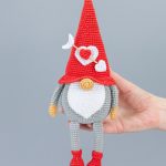 Crochet patterns Valentine gnomes with heart and arrow, Crochet gnomes couple amigurumi pattern, Crochet gnome pattern, Crochet couple gifts - Image 5