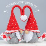 Mufficorn Crochet patterns gnomes with hearts and envelopes, Crochet gnome amigurumi pattern, Crochet valentine gnome patterns