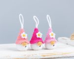 Crochet patterns amigurumi keychain gnome with crochet flower, Crochet keychain amigurumi pattern, Easter crochet pattern - Image 5