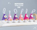 Crochet patterns amigurumi keychain gnome with crochet flower, Crochet keychain amigurumi pattern, Easter crochet pattern - Image 7