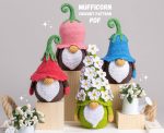 Crochet patterns by Mufficorn  Flower gnomes, Crochet Easter gnomes pattern, Mother's day gnomes amigurumi pattern, Easter crochet pattern