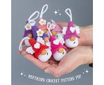 Crochet patterns Mufficorn keychain gnome with crochet heart, Crochet keychain amigurumi pattern, Crochet Valentines day angel pattern - Image 3