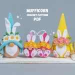 Easter crochet patterns bundle Easter Bunny keychains with Crochet bunny gnomes, Crochet gnome bunny amigurumi pattern, Crochet Easter decor