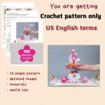 Crochet patterns bundle: Easter bunny gnome candy keeper & crochet egg with flowers, Crochet bunny gnome amigurumi pattern - Image 3