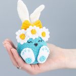 Crochet patterns Easter bunny, Crochet bunny amigurumi pattern, Easter amigurumi bunny pattern with crochet flower, Crochet animals - Image 4