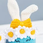 Crochet patterns Easter bunny, Crochet bunny amigurumi pattern, Easter amigurumi bunny pattern with crochet flower, Crochet animals - Image 6