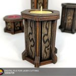 Laser Cut Candlestick Files: SVG, PDF, CDR (Digital Product)