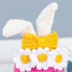 Crochet patterns Easter bunny, Crochet bunny amigurumi pattern, Easter amigurumi bunny pattern with crochet flower, Crochet animals - Image 9