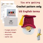 Crochet patterns Mini Graduation gnome keychains, Crochet keychain pattern, Graduation gifts crochet gnome keychain pattern, Crochet gift - Image 2