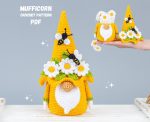 Crochet patterns bundle flower gnomes, Crochet gnome pattern, Crochet bee amigurumi pattern, Summer crochet decor, - Image 7