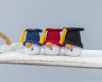 Crochet patterns Mini Graduation gnome keychains, Crochet keychain pattern, Graduation gifts crochet gnome keychain pattern, Crochet gift - Image 10
