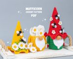 Crochet patterns bundle flower gnomes, Crochet gnome pattern, Crochet bee amigurumi pattern, Summer crochet decor, - Image 2