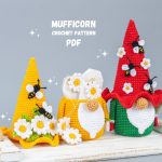 Crochet patterns bundle flower gnomes, Crochet gnome pattern, Crochet bee amigurumi pattern, Summer crochet decor,