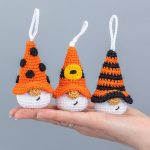 Halloween Crochet amigurumi patterns bundle Gnome candy corn and crochet keychains, Halloween crochet keychain gnome amigurumi pattern - Image 6