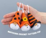Halloween Crochet amigurumi patterns bundle Gnome candy corn and crochet keychains, Halloween crochet keychain gnome amigurumi pattern - Image 2