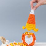 Halloween Crochet amigurumi patterns bundle Gnome candy corn and crochet keychains, Halloween crochet keychain gnome amigurumi pattern - Image 9