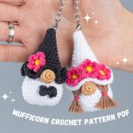 Crochet patterns keychains gnome groom & bride, Crochet keychain amigurumi pattern, Crochet wedding decor pattern, Crochet wedding ornaments