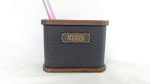 Laser Cut Pencil Holder: Faux Leatherette Desk Organizer (SVG, PDF, CDR) - Image 2