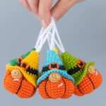 Crochet patterns Halloween amigurumi gnome pumpkin, Crochet pumpkin keychain gnome pattern, Halloween crochet pattern Crochet Halloween gift - Image 5