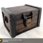 Treasure Chest Laser Cut Files: SVG, PDF, CDR (3mm-5mm)