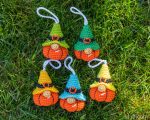 Crochet patterns bundle Halloween amigurumi gnome keychains, Crochet pumpkin keychain gnome pattern, Halloween crochet pattern - Image 5