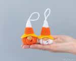 Halloween Crochet patterns amigurumi gnome pumpkin, Crochet pumpkin keychain gnome pattern, Halloween crochet ornament - Image 4