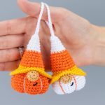 Halloween Crochet patterns amigurumi gnome pumpkin, Crochet pumpkin keychain gnome pattern, Halloween crochet ornament - Image 5