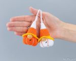 Halloween Crochet patterns amigurumi gnome pumpkin, Crochet pumpkin keychain gnome pattern, Halloween crochet ornament - Image 7