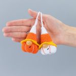 Halloween Crochet patterns amigurumi gnome pumpkin, Crochet pumpkin keychain gnome pattern, Halloween crochet ornament - Image 8