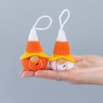 Halloween Crochet patterns amigurumi gnome pumpkin, Crochet pumpkin keychain gnome pattern, Halloween crochet ornament - Image 9