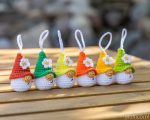 Crochet patterns bundle Halloween amigurumi gnome keychains, Crochet pumpkin keychain gnome pattern, Halloween crochet pattern - Image 7