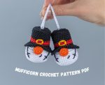 Crochet patterns Christmas tree and Snowman gnome, Christmas crochet gnome ornaments amigurumi pattern, Crochet winter gnome patterns - Image 5
