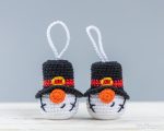 Crochet patterns Christmas tree and Snowman gnome, Christmas crochet gnome ornaments amigurumi pattern, Crochet winter gnome patterns - Image 8