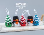Crochet patterns Christmas tree and Snowman gnome, Christmas crochet gnome ornaments amigurumi pattern, Crochet winter gnome patterns