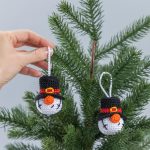 Crochet patterns Christmas tree and Snowman gnome, Christmas crochet gnome ornaments amigurumi pattern, Crochet winter gnome patterns - Image 10
