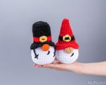 Crochet plush patterns bundle Christmas Snowman & Santa gnomes, Christmas crochet gnome pattern, Crochet holiday ornaments amigurumi pattern - Image 9