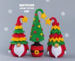 Crochet patterns Christmas tree & crochet gnomes Christmas amigurumi gnome patterns Crochet holiday gnome pattern Christmas crochet ornament