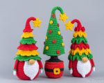 Crochet patterns Christmas tree & crochet gnomes Christmas amigurumi gnome patterns Crochet holiday gnome pattern Christmas crochet ornament - Image 3