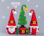 Crochet patterns Christmas tree in a pot and  Santa gnomes , Christmas amigurumi pattern, Crochet Christmas gnome ornaments, Holiday gnome