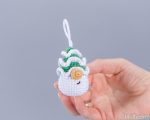 Amigurumi crochet patterns by Mufficorn, Christmas ornaments:  Santa gnome & Christmas tree, Christmas crochet keychain amigurumi pattern - Image 8