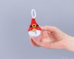 Amigurumi crochet patterns by Mufficorn, Christmas ornaments:  Santa gnome & Christmas tree, Christmas crochet keychain amigurumi pattern - Image 9