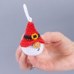 Amigurumi crochet patterns by Mufficorn, Christmas ornaments:  Santa gnome & Christmas tree, Christmas crochet keychain amigurumi pattern - Image 10
