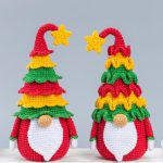 Crochet patterns Christmas tree & crochet gnomes Christmas amigurumi gnome patterns Crochet holiday gnome pattern Christmas crochet ornament - Image 4