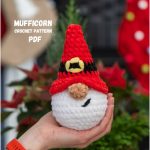Crochet patterns Plushy gnome Santa, Christmas plushy Santa crochet gnome pattern, Crochet holiday ornaments, Amigurumi pattern Santa gnome