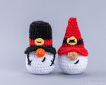 Crochet plush patterns bundle Christmas Snowman & Santa gnomes, Christmas crochet gnome pattern, Crochet holiday ornaments amigurumi pattern - Image 8