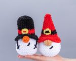 Crochet plush patterns bundle Christmas Snowman & Santa gnomes, Christmas crochet gnome pattern, Crochet holiday ornaments amigurumi pattern - Image 10
