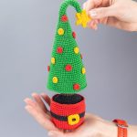 Crochet patterns Christmas tree, Christmas amigurumi pattern, Crochet pattern Christmas ornament, Amigurumi Christmas tree pattern Mufficorn - Image 3