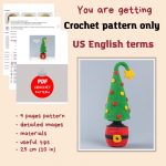 Crochet patterns Christmas tree, Christmas amigurumi pattern, Crochet pattern Christmas ornament, Amigurumi Christmas tree pattern Mufficorn - Image 2